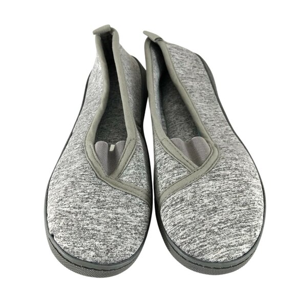 Power Rich Womens Slippers Fabric Soft House Shoes Heathered Gray 9-10 - Picture 2 of 6